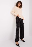 Sweter Damski Model AT-SW-2349-2.27 Light Beige - AT AT Sweter Damski Model AT-SW-2349-2.27 Light Beige - AT AT