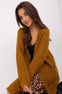 Sweter Damski Model AT-SW-2358.31 Dark Yellow - AT AT Sweter Damski Model AT-SW-2358.31 Dark Yellow - AT AT