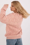 Sweter Damski Model AT-SW-2361.61 Light Pink - AT AT Sweter Damski Model AT-SW-2361.61 Light Pink - AT AT