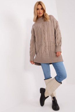Sweter Damski Model AT-SW-2367-1.35P Dark Beige - AT AT