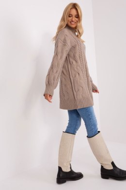 Sweter Damski Model AT-SW-2367-1.35P Dark Beige - AT AT