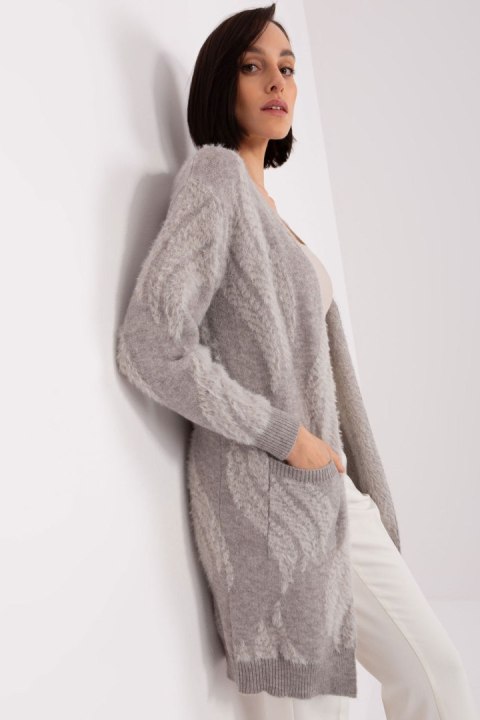 Sweter Kardigan Model AT-SW-234501.00P Grey - AT AT Sweter Kardigan Model AT-SW-234501.00P Grey - AT AT