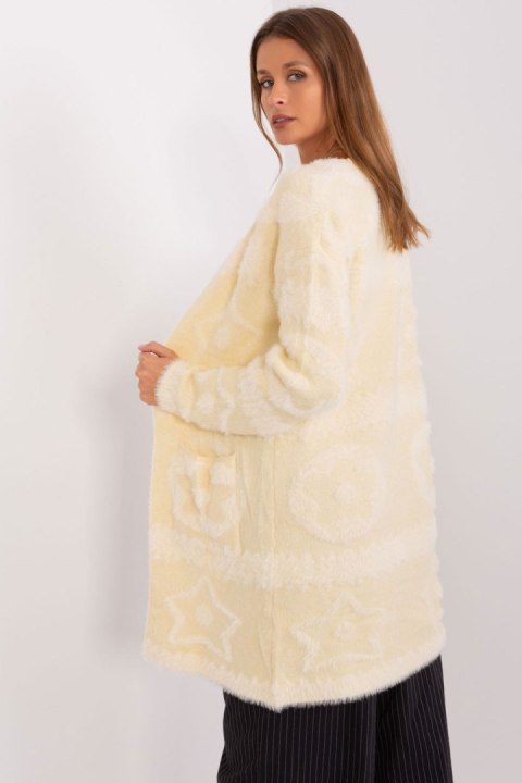 Sweter Kardigan Model AT-SW-234503.00P Light Beige - AT AT Sweter Kardigan Model AT-SW-234503.00P Light Beige - AT AT