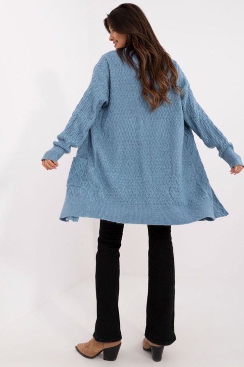 Sweter Kardigan Model AT-SW-2366.61 Blue - AT AT Sweter Kardigan Model AT-SW-2366.61 Blue - AT AT