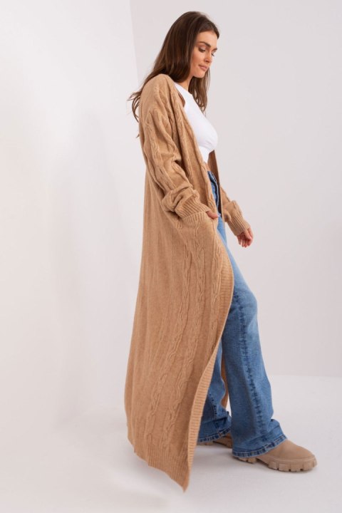Sweter Kardigan Model AT-SW-2395.30 Camel - AT AT Sweter Kardigan Model AT-SW-2395.30 Camel - AT AT