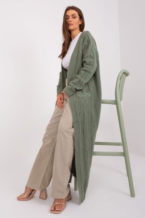 Sweter Kardigan Model AT-SW-2395.30 Khaki - AT AT Sweter Kardigan Model AT-SW-2395.30 Khaki - AT AT