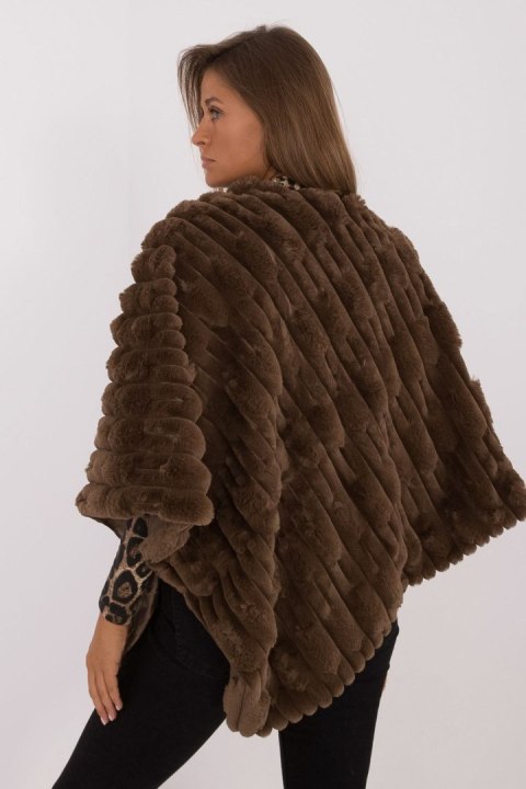 Sweter Ponczo Model AT-PN-2347.88 Dark Brown - AT AT Sweter Ponczo Model AT-PN-2347.88 Dark Brown - AT AT