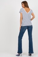 T-shirt Damski Model RV-TS-8568.76 White/Navy - BFG BFG