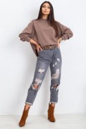 Bluza Damska Model RV-BL-5185.92P Brown - BFG BFG Bluza Damska Model RV-BL-5185.92P Brown - BFG BFG