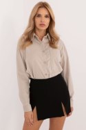 Koszula Damska Model D70046M11184A3 Light Beige - Sublevel Sublevel Koszula Damska Model D70046M11184A3 Light Beige - Sublevel Sublevel