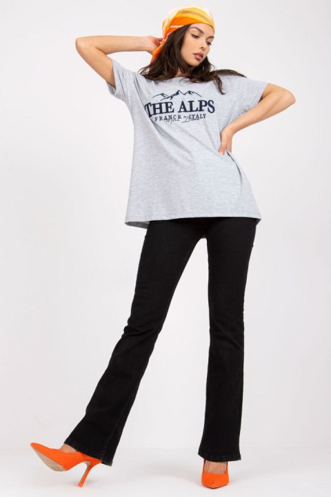T-shirt Damski Model FA-TS-7720.43P Grey - Fancy Fancy T-shirt Damski Model FA-TS-7720.43P Grey - Fancy Fancy