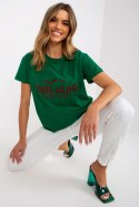 T-shirt Damski model FA-TS-7720.43P Green - Fancy Fancy T-shirt Damski model FA-TS-7720.43P Green - Fancy Fancy