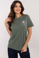 Tshirt Damski Model D12022AC02645F Khaki - Sublevel Sublevel Tshirt Damski Model D12022AC02645F Khaki - Sublevel Sublevel