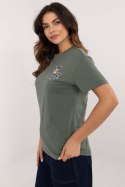 Tshirt Damski Model D12022AC02645F Khaki - Sublevel Sublevel Tshirt Damski Model D12022AC02645F Khaki - Sublevel Sublevel