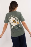 Tshirt Damski Model D12022AC02645F Khaki - Sublevel Sublevel Tshirt Damski Model D12022AC02645F Khaki - Sublevel Sublevel