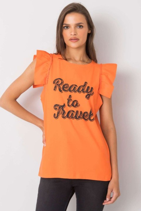 Bluzka Model FA-BZ-7191.10P Orange - Fancy Fancy Bluzka Model FA-BZ-7191.10P Orange - Fancy Fancy