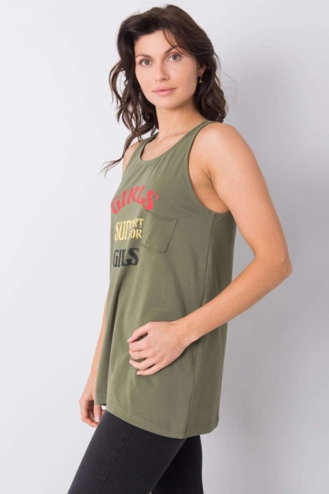Koszulka Top Model FA-TP-6871.78P Khaki - Fancy Fancy Koszulka Top Model FA-TP-6871.78P Khaki - Fancy Fancy