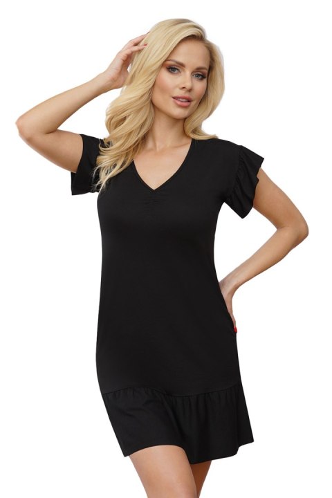 Koszulka nocna Koszula Nocna Model 105 Black - T!SSI T!SSI Koszulka nocna Koszula Nocna Model 105 Black - T!SSI T!SSI