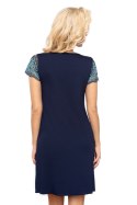 Koszulka nocna Koszula Nocna Model 203 Dark Blue - T!SSI T!SSI Koszulka nocna Koszula Nocna Model 203 Dark Blue - T!SSI T!SSI