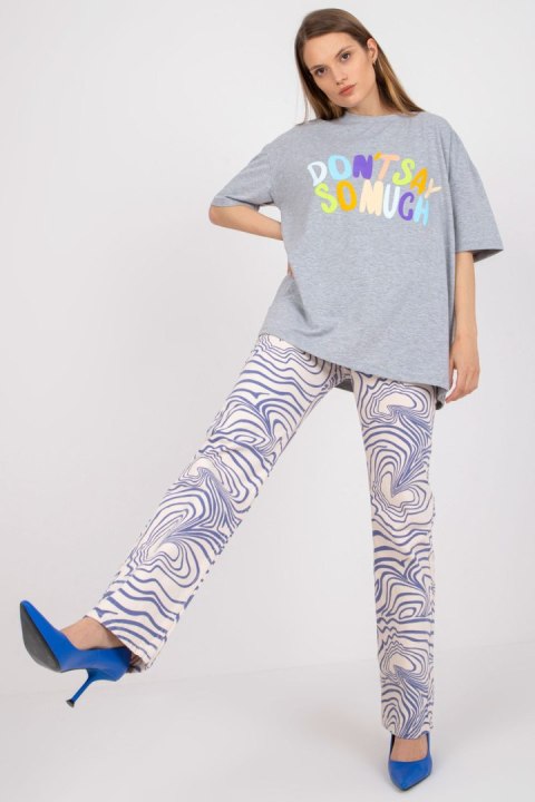 T-shirt Damski Model FA-TS-7733.91P Grey - Fancy Fancy T-shirt Damski Model FA-TS-7733.91P Grey - Fancy Fancy