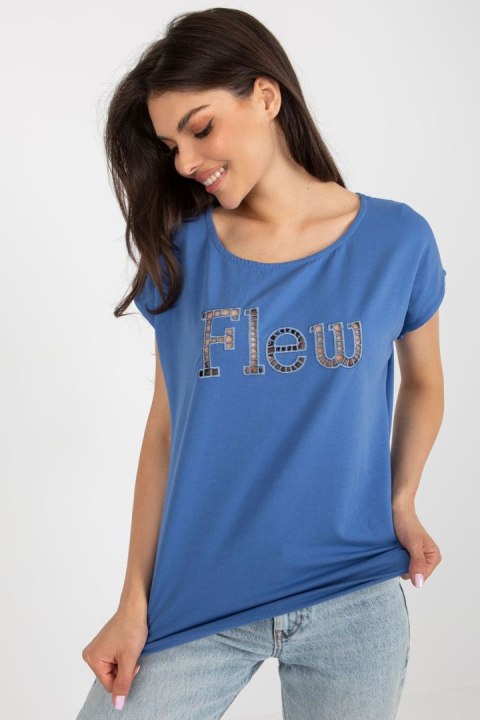 T-shirt Damski Model FA-TS-8515.46 Dark Blue - Fancy Fancy T-shirt Damski Model FA-TS-8515.46 Dark Blue - Fancy Fancy