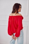 Bluzka Model Rosie CZE BLU0180 Red - Roco Fashion Roco Fashion Bluzka Model Rosie CZE BLU0180 Red - Roco Fashion Roco Fashion