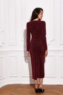 Sukienka Model Dotty BOR SUK0510 Bordo - Roco Fashion Roco Fashion Sukienka Model Dotty BOR SUK0510 Bordo - Roco Fashion Roco Fashion