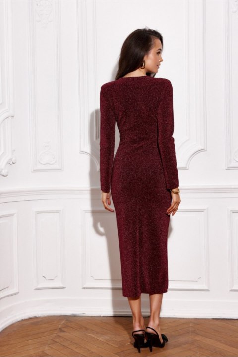 Sukienka Model Dotty BOR SUK0510 Bordo - Roco Fashion Roco Fashion Sukienka Model Dotty BOR SUK0510 Bordo - Roco Fashion Roco Fashion