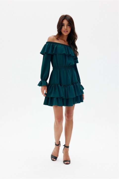 Sukienka Model Morella BUT SUK0491 Bottle Green - Roco Fashion Roco Fashion Sukienka Model Morella BUT SUK0491 Bottle Green - Roco Fashion Roco Fashion