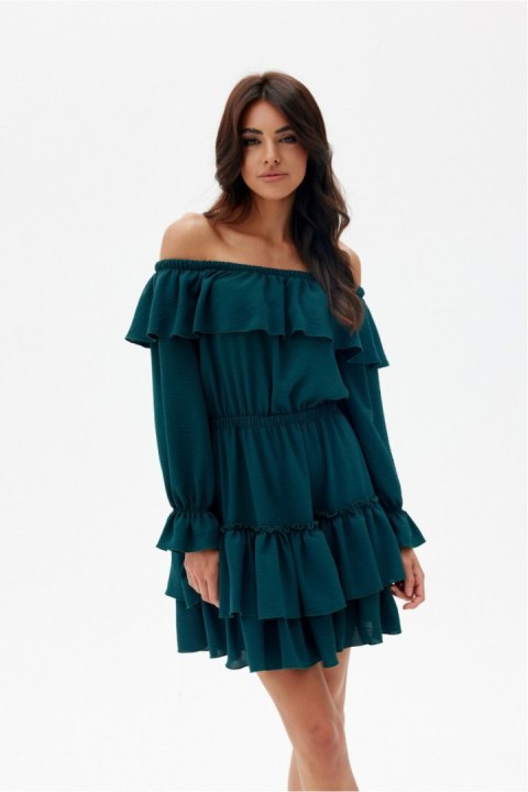 Sukienka Model Morella BUT SUK0491 Bottle Green - Roco Fashion Roco Fashion Sukienka Model Morella BUT SUK0491 Bottle Green - Roco Fashion Roco Fashion