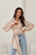 Bluzka Model Bella BEZ BLU0205 Beige - Roco Fashion Roco Fashion