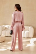 Spodnie Damskie Model Elsa ROZ SPD0034 Pink - Roco Fashion Roco Fashion Spodnie Damskie Model Elsa ROZ SPD0034 Pink - Roco Fashion Roco Fashion