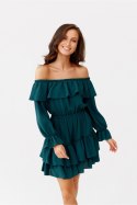Sukienka Model Almeria BUT SUK0297 Bottle Green - Roco Fashion Roco Fashion