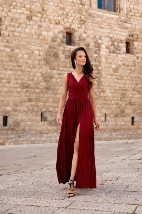 Sukienka Model Cheryl BOR SUK0407 Bordo - Roco Fashion Roco Fashion Sukienka Model Cheryl BOR SUK0407 Bordo - Roco Fashion Roco Fashion