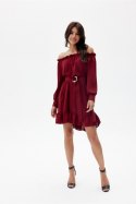 Sukienka Model Chiara BOR SUK0499 Bordo - Roco Fashion Roco Fashion Sukienka Model Chiara BOR SUK0499 Bordo - Roco Fashion Roco Fashion