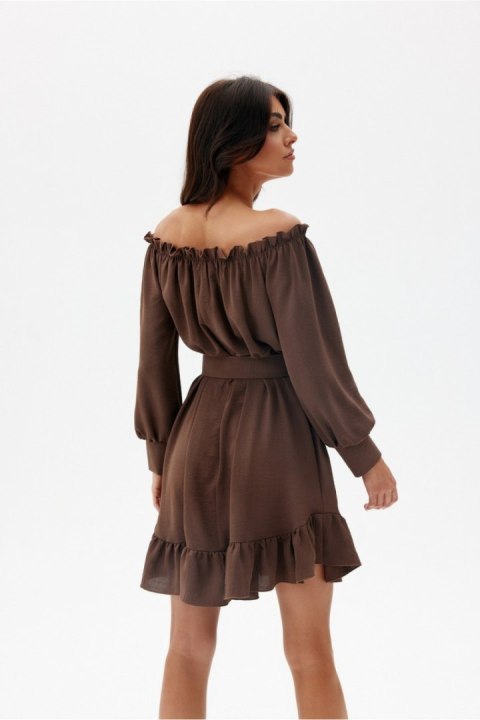 Sukienka Model Chiara BRA SUK0499 Brown - Roco Fashion Roco Fashion Sukienka Model Chiara BRA SUK0499 Brown - Roco Fashion Roco Fashion