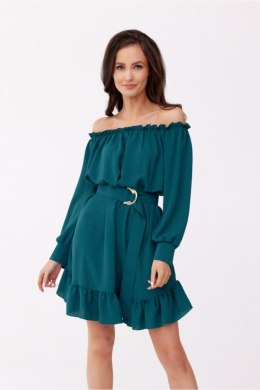 Sukienka Model Chiara BUT SUK0499 Bottle Green - Roco Fashion Roco Fashion