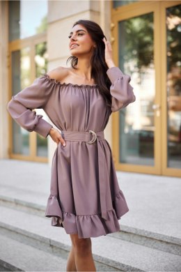 Sukienka Model Chiara CAP SUK0499 Cappuccino - Roco Fashion Roco Fashion