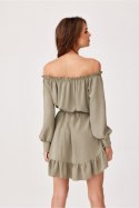 Sukienka Model Cindy KHK SUK0400 Khaki - Roco Fashion Roco Fashion Sukienka Model Cindy KHK SUK0400 Khaki - Roco Fashion Roco Fashion