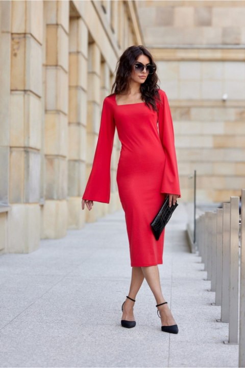 Sukienka Model Janet CZE SUK0494 Red - Roco Fashion Roco Fashion Sukienka Model Janet CZE SUK0494 Red - Roco Fashion Roco Fashion