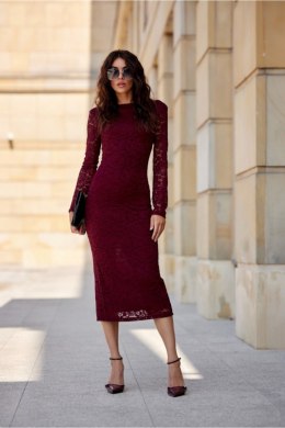 Sukienka Model Lisa BOR SUK0495 Bordo - Roco Fashion Roco Fashion