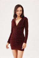 Sukienka Model Maya CBO SUK0489 Black/Bordo - Roco Fashion Roco Fashion Sukienka Model Maya CBO SUK0489 Black/Bordo - Roco Fashion Roco Fashion
