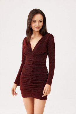 Sukienka Model Maya CBO SUK0489 Black/Bordo - Roco Fashion Roco Fashion