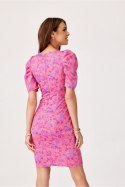 Sukienka Model SUK0367 E14 Pink - Roco Fashion Roco Fashion Sukienka Model SUK0367 E14 Pink - Roco Fashion Roco Fashion
