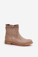 Botki Model Lewski 3624 Beige Skóra - Step in style Step in style Botki Model Lewski 3624 Beige Skóra - Step in style Step in style
