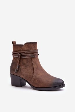 Botki Model Lobina ASA128-37 Brown - Step in style Step in style
