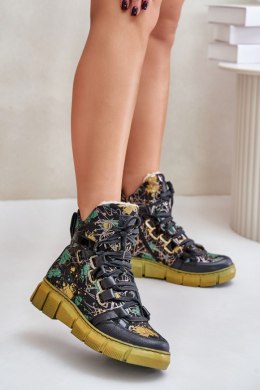 Botki Model Maciejka 06158-07 Yellow/Black - Step in style Step in style