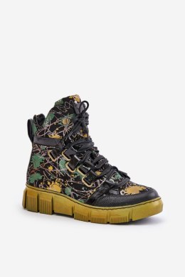 Botki Model Maciejka 06158-07 Yellow/Black - Step in style Step in style