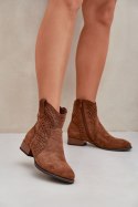 Botki Model Neliawen ASA197-30 Brown - Step in style Step in style
