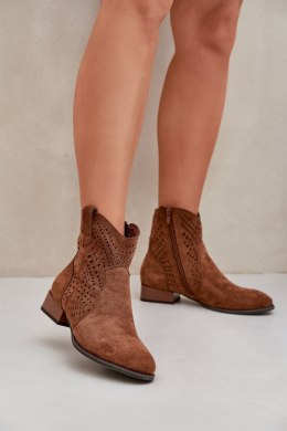Botki Model Neliawen ASA197-30 Brown - Step in style Step in style